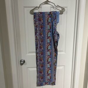Vera Bradley Paisley Long Pajama Pants - Blue and Purple Soft Comfy Sleepwear